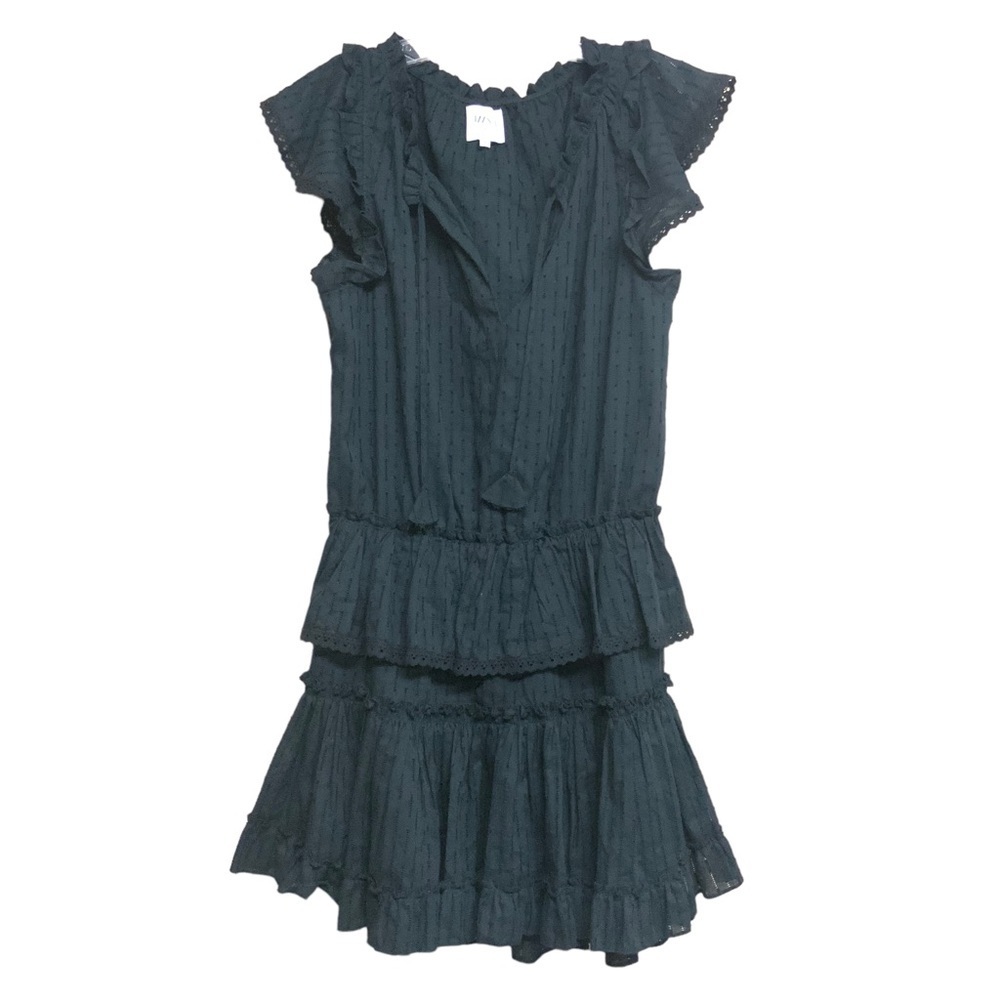 MISA Los Angeles Lilian Black Ruffle Mini Dress - Picture 3 of 9